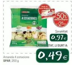 Valvi Supermercats Spar - amanida 4 estacions oferta