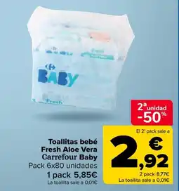 Carrefour Toallitas bebé Fresh Aloe Vera oferta