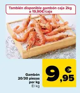 Carrefour Gambón 20/30 piezas por kg oferta