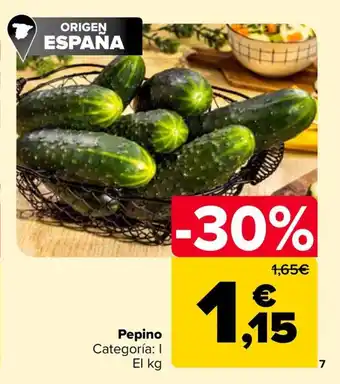 Carrefour Pepino oferta