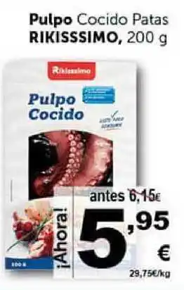 Masymas Pulpo Cocido Patas Rikisssimo, 200g oferta