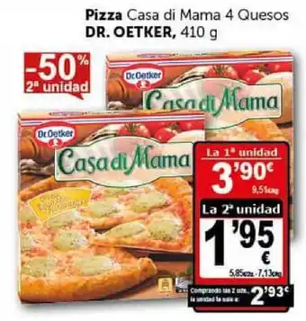 Masymas Dr. Oetker, Pizza Casa di Mama 4 Quesos 410g oferta