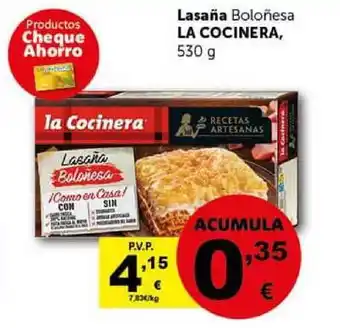 Masymas La Cocinera, Lasaña Boloñesa 530g oferta