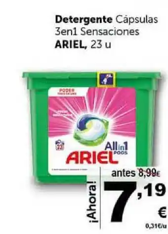 Masymas Ariel, Detergente Cápsulas 3en1 Sensaciones 23u oferta