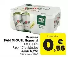 Carrefour Market San miguel - cerveza especial oferta