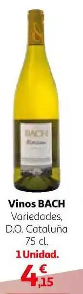 Alcampo Vinos Bach Variedades, D.O. Cataluña 75cl. oferta