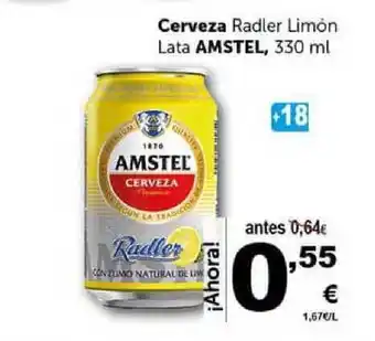 Masymas Amstel Cerveja Radler Limón Lata 330ml oferta