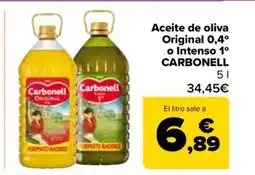Carrefour Aceite de oliva Original 0,4° o Intenso 1º CARBONELL oferta