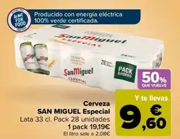 Carrefour Cerveza SAN MIGUEL Especial oferta