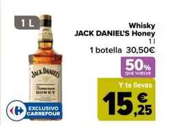 Carrefour Whisky JACK DANIEL'S Honey 11 oferta