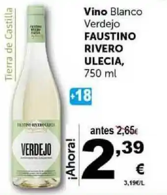 Masymas Vino Blanco Verdejo Faustino Rivero Ulecia 750ml oferta