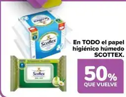 Carrefour En TODO el papel higiénico húmedo SCOTTEX. oferta