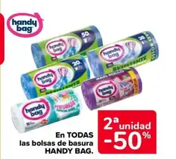 Carrefour En TODAS las bolsas de basura HANDY BAG. oferta