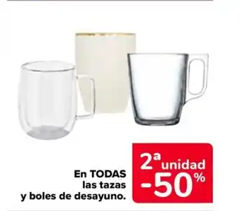 Carrefour En TODAS las tazas y boles de desayuno. oferta