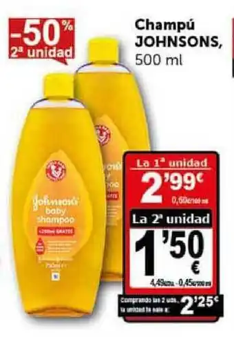 Masymas Champú Johnsons 500ml oferta
