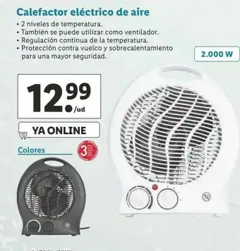 Lidl Calefactor eléctrico oferta