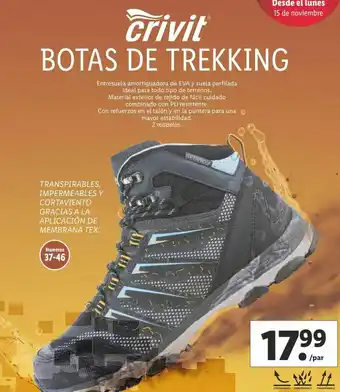 Lidl Botas trekking hombre crivit oferta
