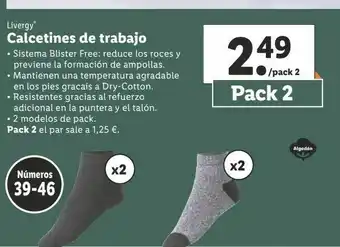 Lidl Calcetines hombre livergy oferta