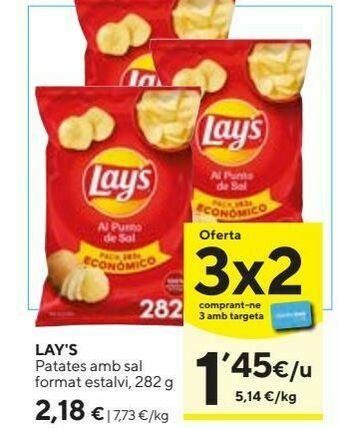 Caprabo Patatas fritas lay's oferta
