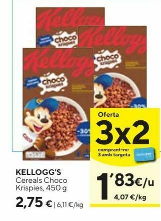 Caprabo Cereales choco krispies kellogg's oferta