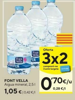 Caprabo Agua font vella oferta