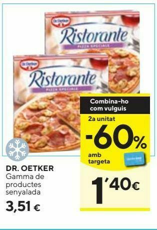 Caprabo Pizza dr oetker oferta