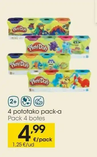 Eroski Pack 4 botes play-doh oferta