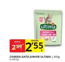 Supermercados MAS COMIDA GATO JUNIOR ULTIMA | 400g oferta