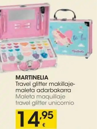 Eroski Maleta de maquillaje travel glittter unicornio oferta