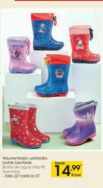 Eroski Botas de agua infantil oferta