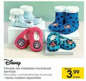 Eroski Pantuflas y antideslizantes licencias disney oferta