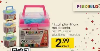 Eroski Set 12 barras plastilina + moldes oferta