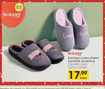 Eroski Zapatillas casa zueco cadete isotoner oferta