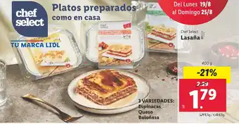 Lidl Chef Select Lasaña oferta