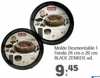HiperDino Molde desmontable 1 fondo 24 cm o 26 cm zenker oferta