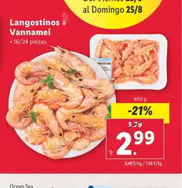 Lidl Langostinos Vannamei oferta
