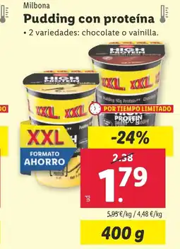 Lidl Pudding con proteína oferta