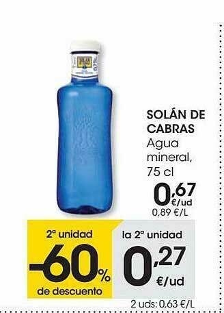 Eroski Solán De Cabras Agua Mineral 75 cl oferta