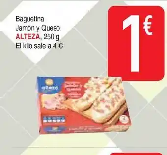 Masymas Alteza Baguetina Jamón Y Queso 250g oferta