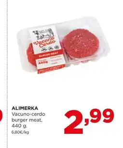 Alimerka ALIMERKA Vacuno-cerdo burger meat, 440 g. oferta
