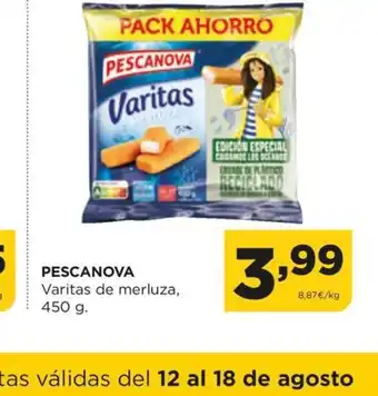 Alimerka PESCANOVA Varitas de merluza, oferta