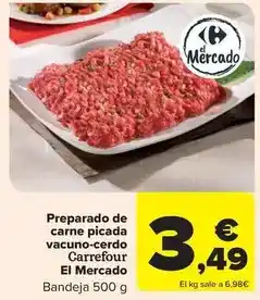 Carrefour Market Carrefour el mercado - preparado de carne picada vacuno-cerdo oferta