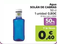 Carrefour Market Solán de cabras - agua oferta
