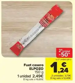 Carrefour Market Elpozo - fuet casero oferta