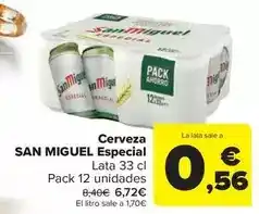 Carrefour Market San miguel - cerveza especial oferta