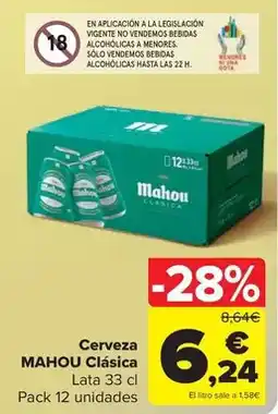 Carrefour Market Mahou - cerveza clasica oferta