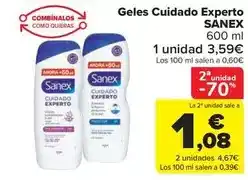Carrefour Market Sanex - geles cuidado experto oferta