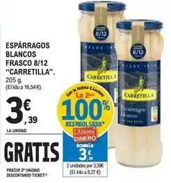 E.Leclerc Carretilla - espárragos blancos frasco 8/12 oferta