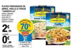 E.Leclerc Carretilla - platos preparados de arroz, paella o fideuá oferta