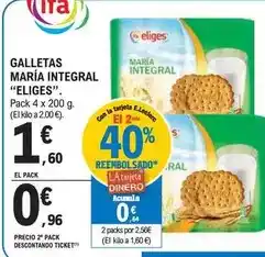 E.Leclerc Eliges - galletas maria integral oferta